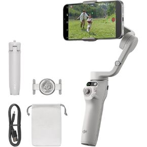 DJI Osmo Mobile 6, 3-Axis Phone Gimbal, Object Tracking, Built-in Extension Rod, Portable and Foldable, Gimbal Stabilizer for iPhone, Andriod, YouTube TikTok Video, Platinum Gray