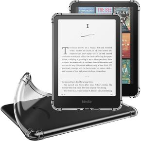 MoKo Case for All-New 7" Kindle Paperwhite (12th Generation-2024) and Kindle Colorsoft Signature Edition 2024, Ultra Thin Clear Flexible Transparent TPU Skin Bumper Back Cover Shell, Clear