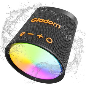 Portable Bluetooth Speaker Wireless with 9 Color Lights, 20H Playtime, Stereo Pairing, Deep Bass, IPX6 Waterproof, Bluetooth 5.3, Small Speaker for Home, Party, Outdoor, Camping, Beach, Gift