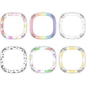 6 Pack Case for Fitbit Ace LTE Screen Protector, Hard PC Bumper Overall Protective Cover Accessories for Google Fitbit Ace LTE