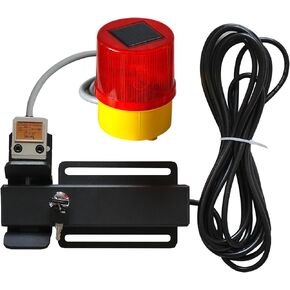 Haoguo Automatic Electric Gate Lock with Solar-Powered Warning Light, Compatible with 12-24V AC/DC Door Openers (Compatible with TOPENS) – Ensures Secure and Complete Closure