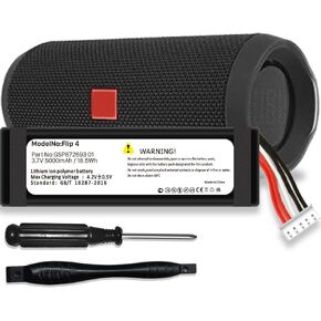 Battery for Flip 4,[5000mAh] High Capacity Replacement Battery Compatible with JBL Flip 4, Flip 4 Special Edition, JBL GSP872693 01
