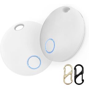 Tracker Tags-4 Pack，Bluetooth Tracker, Keys Finder and Item Locator for Keys, Bags Luggage, Suitcases and Wallet,Tracking Tags，Works with TUYA APP,Both iOS and Android Compatible,White
