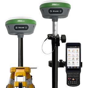 SMA26 GNSS IMU RTK GPS Surveying Equipment Rover Base Handheld Collector and Survey Software, NOAA certificated, 1408 Channels, 1cm Accuracy(Exclude Tripod&Pole)