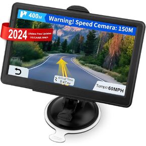 نظام ملاحة GPS لشاحنة السيارة RV، نظام ملاحة GPS بشاشة لمس 7 بوصة، 2024 خرائط الولايات المتحدة/كاليفورنيا/MX غير المتصلة بالإنترنت تحديث مجاني مدى الحياة، توجيه صوتي، كاميرا سرعة تحذيرية للمركبة RV GPS لسائقي الشاحنات in Saudi Arabia