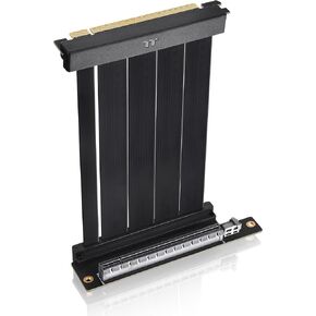 Thermaltake PCIe 4.0 Dual 90°Degree Connectors Riser Cable; 16Gbps High-Speed Transmission; 130mm; EMI Shielding; AC-071-CO1OTN-C1; 3 Year Warranty