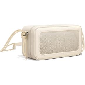 حقيبة مكبر صوت بلوتوث عالمية لـ BolaButty/Anker Soundcore/Soundcore 2/JBL CHARGE 5/ CHARGE 4/JBL Flip 5 /Flip 6 /Bose SoundLink Flex، مع حزام كتف قابل للتعديل (بيج)
