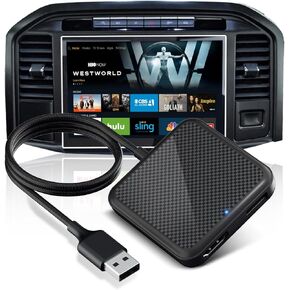 Car TV Mate, Car TV Converter for Fire TV Stick/Game Consoles/Chromecast HDMI Outputs, Car TV Mate HDMI Multimedia Adapter for Cars with Factory Wired CarPlay, Plug and Play, Online Update