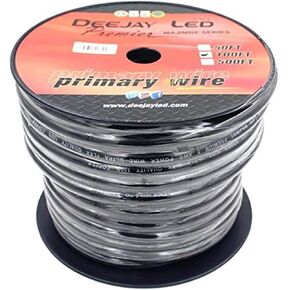 DEEJAYLED 0 Gauge Pure Copper Interconnect Cable, 100', Black - TBH0100BLKCOPPER