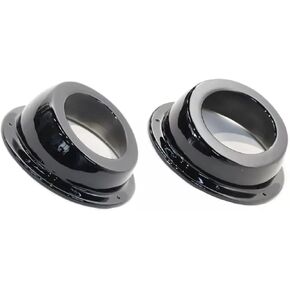6.5" Angled Speaker Enclosures Boxes Pods Surface Mount, Universal Painted Gloss Black, Smaller Custom Mount Door Kick Panel Rear Deck (2PCS Hole Cut)