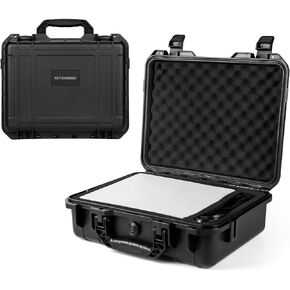 Waterproof Hard Case fits Starlink Mini Dish Kit, For Starlink Mini, Kickstand, Pipe Adapter, Power Supply, Cables, Ethernet Cables & More, Durable Foam - Dual Layer Shock