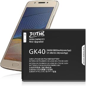 GK40 Battery, [2024 Upgrade] 5200mAh Ultra High Capacity Replacement Battery for Moto G4 Play XT1607, Moto G5 XT1601, Moto E3, Moto E4, XT1675,