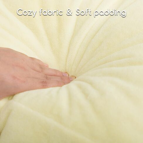 Hollypet Fluffy Plush Dog Cat Pet Couch Soft Calming Sofa Beds for Medium Small Cats and Dogs, Milk Tea in Saudi Arabia