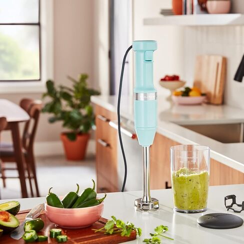 KitchenAid Variable Speed Corded Hand Blender with Accessories, White, KHBV83WH in Saudi Arabia