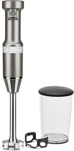 KitchenAid Variable Speed Corded Hand Blender with Accessories, White, KHBV83WH in Saudi Arabia