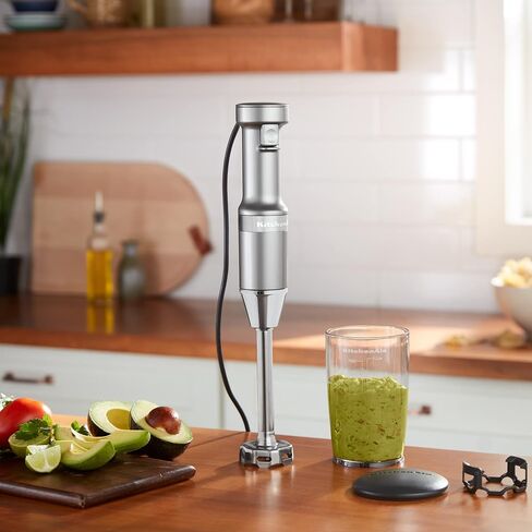 KitchenAid Variable Speed Corded Hand Blender with Accessories, White, KHBV83WH in Saudi Arabia