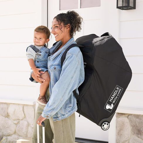 J.L. Childress Premier Infant Car Seat Travel Bag - Thick Padding, Backpack Straps and AirTag Holder - Compatible with UppaBaby, Nuna, Chicco and other Infant Car Seats with Bases in Saudi Arabia
