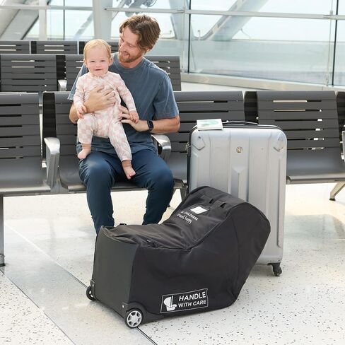 J.L. Childress Premier Infant Car Seat Travel Bag - Thick Padding, Backpack Straps and AirTag Holder - Compatible with UppaBaby, Nuna, Chicco and other Infant Car Seats with Bases in Saudi Arabia