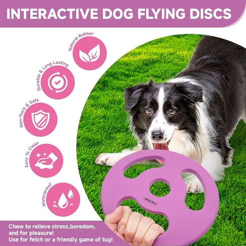 Dog Flying Disc Toy, 7.0 inch Natural Rubber Dog Toy Outdoor Dog Flying Discs Interactive Dog Fetch Toy Durable and Soft Flyer Toy for Playing, Mint Green in Saudi Arabia