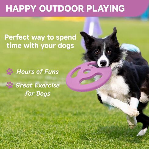Dog Flying Disc Toy, 7.0 inch Natural Rubber Dog Toy Outdoor Dog Flying Discs Interactive Dog Fetch Toy Durable and Soft Flyer Toy for Playing, Mint Green in Saudi Arabia