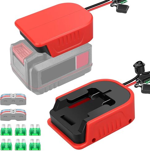 Power Wheel DIY Adapter for Bauer 20V Battery Dock Power Connector for Rc Toy Car Truck, e-Bike, with Fuse & Wire terminals (14AW Wire) in Kuwait