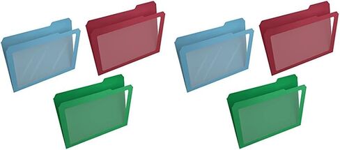Letter Size File Folder with Window, Third Cut, Back to School Supplies for College Students, Assorted Colors, 6 Pack (FT07626) in Saudi Arabia