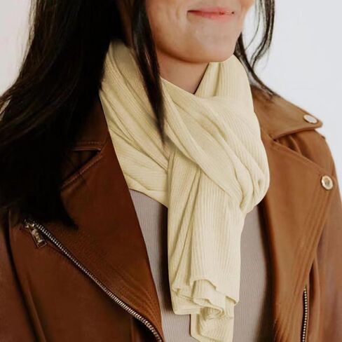 Knit Nursing Cover for Baby Breastfeeding, Warm Cozy Swaddle, Breathable and Soft, Multi Use Cover for Car Seat Scarf Baby Blanket Poncho (Beige) in Saudi Arabia