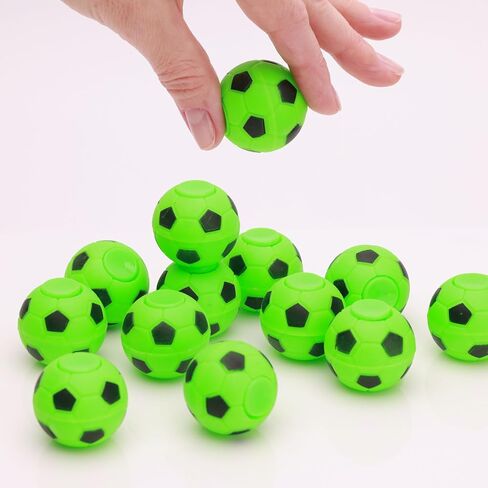 Spinner Balls 1.4''- Mini Fidget Spinner Soccer Balls - Soccer Party Favors Classroom Prizes - Sensory Toys for Kids 4-12 - Fidget Toy Gifts for Kids - Spinner Balls Bulk - 12pcs in Saudi Arabia