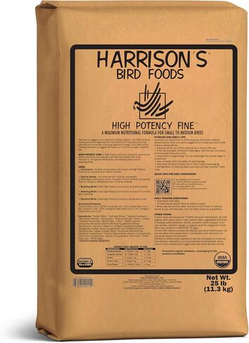 Harrison's Bird Foods High Potency Fine Certified Organic Non GMO Formula Bird Food 5lb in Kuwait
