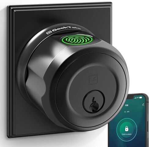 GeekTale Keyless Entry Door Lock-Fingerprint Door Lock with Smart Deadbolt-F08-B-0828-new2 in Saudi Arabia