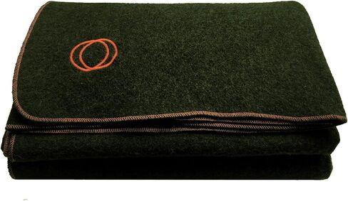 Orion Outpost Trading Co. Vestige Military Wool Blanket, 4+ lbs, 66" x 84" (Green/Gold Stitching) in Saudi Arabia