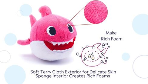 SoapSox Kids Exfoliating Bath Scrub (Ray The Manta) - Soft Animal Toy Wash Cloth Sponge with Soap Pocket Insert - Fun Loofah Characters for Babies, Kids and Children in Saudi Arabia