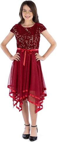 Speechless Girls' Short Sleeve Hanky Dress in Saudi Arabia