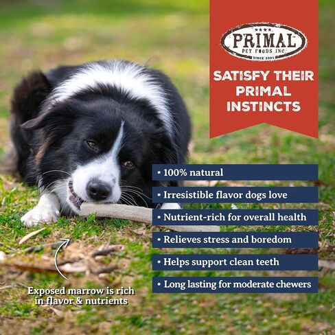 Primal Antlers for Dogs - Grade A Split Elk Antlers for Large Dogs 45-60 lb - Natural Dog Chews for Aggressive Chewers - Naturally Shed Antlers - Long Lasting Dog Bones - 1 ct in Kuwait