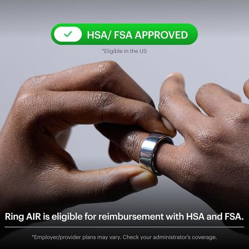 Ring AIR-Smart Ring Health Tracker, Size First Sizing Kit,Sleep Tracker,Smart Ring for Men/Women,Fitness Tracker (Space Silver, 12) in Saudi Arabia