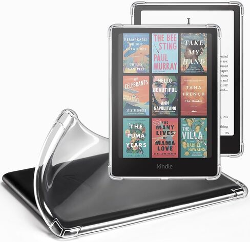 حافظة CoBak الشفافة لجهاز Kindle Paperwhite الجديد تمامًا الجيل الثاني عشر 2024 (7 بوصات) وإصدار Kindle Colorsoft Signature Edition (7 بوصات) - غطاء خلفي من السيليكون خفيف الوزن ومقاوم للخدش، شفاف in Saudi Arabia