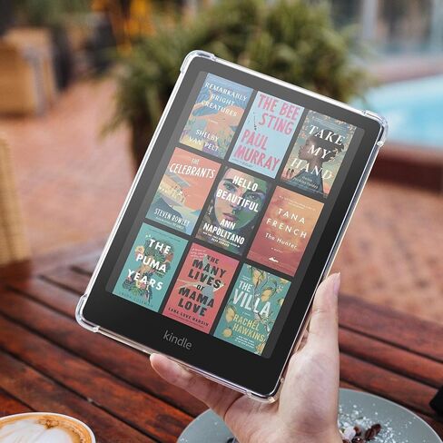 حافظة CoBak الشفافة لجهاز Kindle Paperwhite الجديد تمامًا الجيل الثاني عشر 2024 (7 بوصات) وإصدار Kindle Colorsoft Signature Edition (7 بوصات) - غطاء خلفي من السيليكون خفيف الوزن ومقاوم للخدش، شفاف in Saudi Arabia