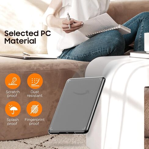 حافظة MoKo لجهاز Kindle Paperwhite الجديد مقاس 7 بوصات (الجيل الثاني عشر - 2024) وKindle Colorsoft Signature Edition 2024، غطاء خلفي ممتص للصدمات من الجلد الشفاف والمرن للغاية، شفاف in Saudi Arabia