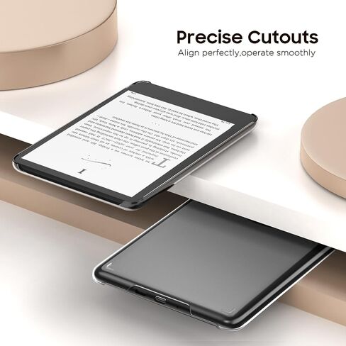 حافظة MoKo لجهاز Kindle Paperwhite الجديد مقاس 7 بوصات (الجيل الثاني عشر - 2024) وKindle Colorsoft Signature Edition 2024، غطاء خلفي ممتص للصدمات من الجلد الشفاف والمرن للغاية، شفاف in Saudi Arabia