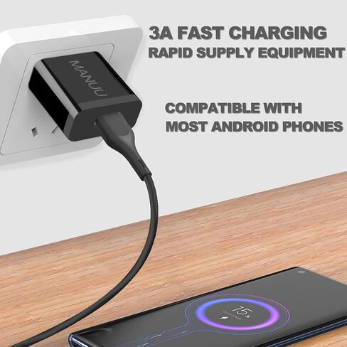 Micro USB Charger with 6FT Android Fast Charging Cable for Old Version Kindle/Fire Tablet HD 10 8 7 6 Plus,Kids Edition, Paperwhite, E-Reader,Samsung Galaxy S7/S7 Edge/S6/S6/J8/J7, etc in Saudi Arabia