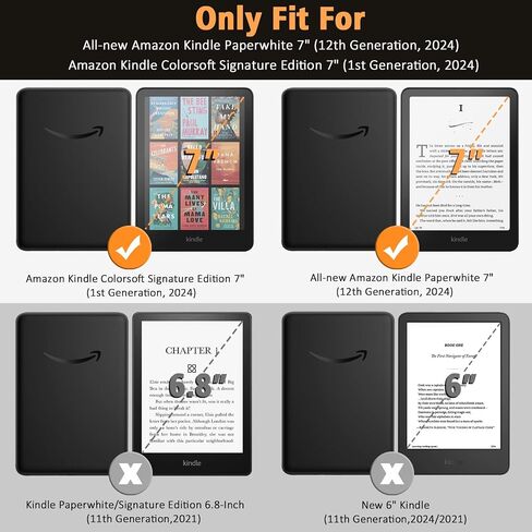 واقي شاشة TiMOVO (3 عبوات) لجهاز Amazon Kindle Paperwhite الجديد مقاس 7 بوصات (الجيل الثاني عشر، 2024) وKindle Colorsoft Signature Edition، واقي شاشة PET مضاد للوهج ومقاوم للخدش in Saudi Arabia