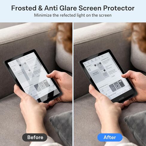 CoBak 2 Pack Anti-Glare Matte Screen Protector for 7" Kindle Paperwhite 12th Gen 2024 & Kindle Colorsoft Signature Edition, Kobo Aura 2 - High Clarity, Fingerprint Resistant - Tempered Glass Film in Saudi Arabia
