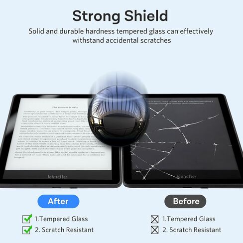 CoBak 2 Pack Anti-Glare Matte Screen Protector for 7" Kindle Paperwhite 12th Gen 2024 & Kindle Colorsoft Signature Edition, Kobo Aura 2 - High Clarity, Fingerprint Resistant - Tempered Glass Film in Saudi Arabia