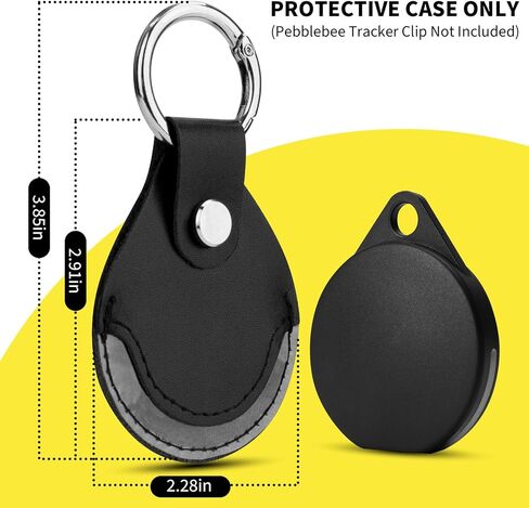 حافظة عالمية لـ Pebblebee Clip، حافظة واقية من جلد البولي يوريثان من الألياف الدقيقة مع حلقة مفاتيح لـ Pebblebee Bluetooth Android iOS Clip Gen.2 متتبع العناصر القابلة لإعادة الشحن، حزمة واحدة (الجراب فقط) in Kuwait