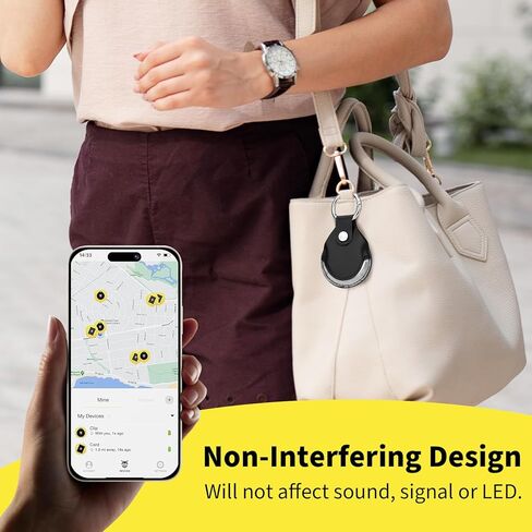 حافظة عالمية لـ Pebblebee Clip، حافظة واقية من جلد البولي يوريثان من الألياف الدقيقة مع حلقة مفاتيح لـ Pebblebee Bluetooth Android iOS Clip Gen.2 متتبع العناصر القابلة لإعادة الشحن، حزمة واحدة (الجراب فقط) in Kuwait