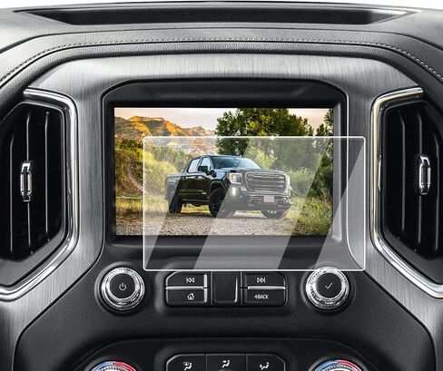 Screen Protector 2 Pcs Compatible with 2022-2024 Chevy Silverado 1500 & GMC Sierra 1500, Anti-Reflective Navigation Screen Protector 13.4 Inch Sierra 1500 Accessories- HD Clear & Easy to Install in Kuwait