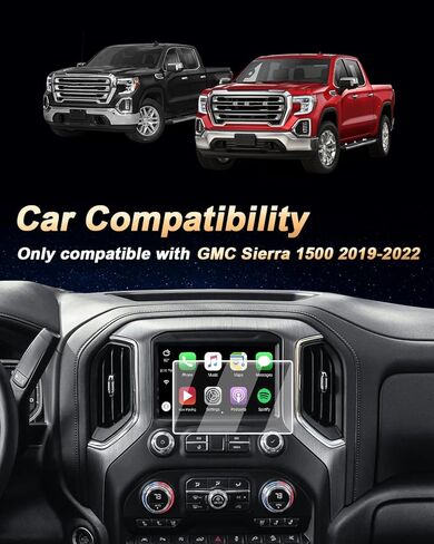 Screen Protector 2 Pcs Compatible with 2022-2024 Chevy Silverado 1500 & GMC Sierra 1500, Anti-Reflective Navigation Screen Protector 13.4 Inch Sierra 1500 Accessories- HD Clear & Easy to Install in Kuwait