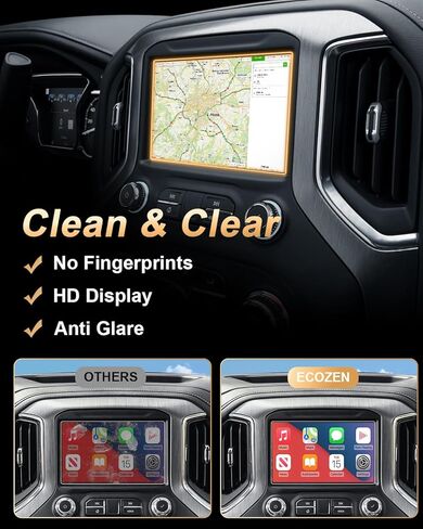 Screen Protector 2 Pcs Compatible with 2022-2024 Chevy Silverado 1500 & GMC Sierra 1500, Anti-Reflective Navigation Screen Protector 13.4 Inch Sierra 1500 Accessories- HD Clear & Easy to Install in Kuwait