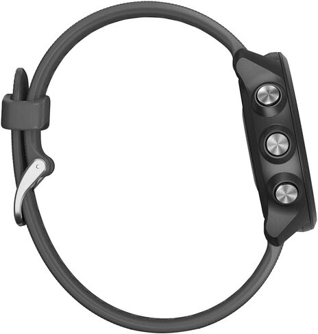 Garmin Forerunner 245، ساعة ذكية تعمل بنظام تحديد المواقع العالمي (GPS) مع ديناميكيات تشغيل متقدمة، ومراقبة معدل ضربات القلب، وتخزين الموسيقى والإشعارات الذكية، رمادي داكن (متجدد) in Saudi Arabia