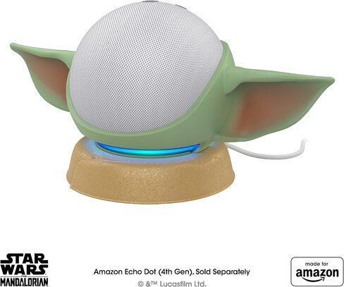 All New, Made for Amazon, featuring The Mandalorian Baby Grogu ™-inspired Stand for Amazon Echo Dot (4th & 5th Gen) in Saudi Arabia